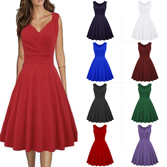 Elegantes Damen A-Linien Kleid Tailliert Mit Wickeldetail - BerlinGlamour