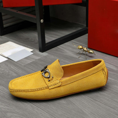 Damen Mokassin Schuhe Wildleder Elegant
