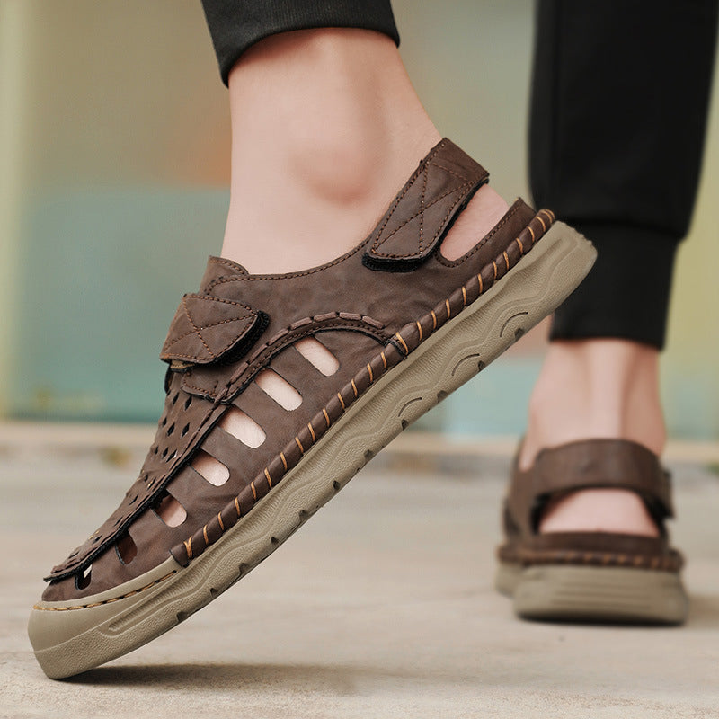 Damen Sandalen Atmungsaktiv Klettverschluss Rutschfest