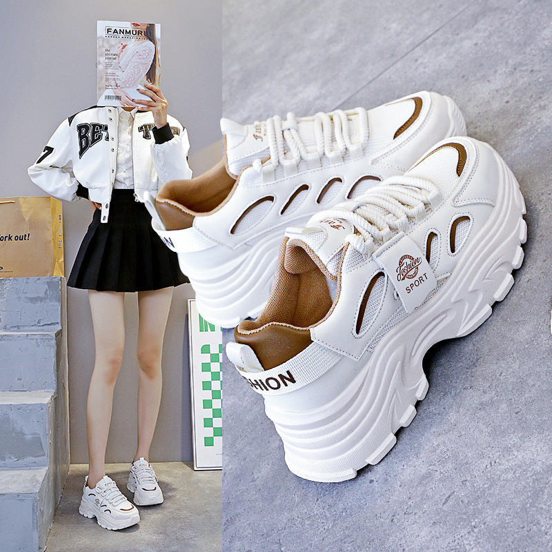 Damen Sneaker Sportlich Chunky Rutschfest Weiße - BerlinGlamour