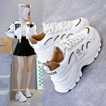 Damen Sneaker Sportlich Chunky Rutschfest Weiße - BerlinGlamour