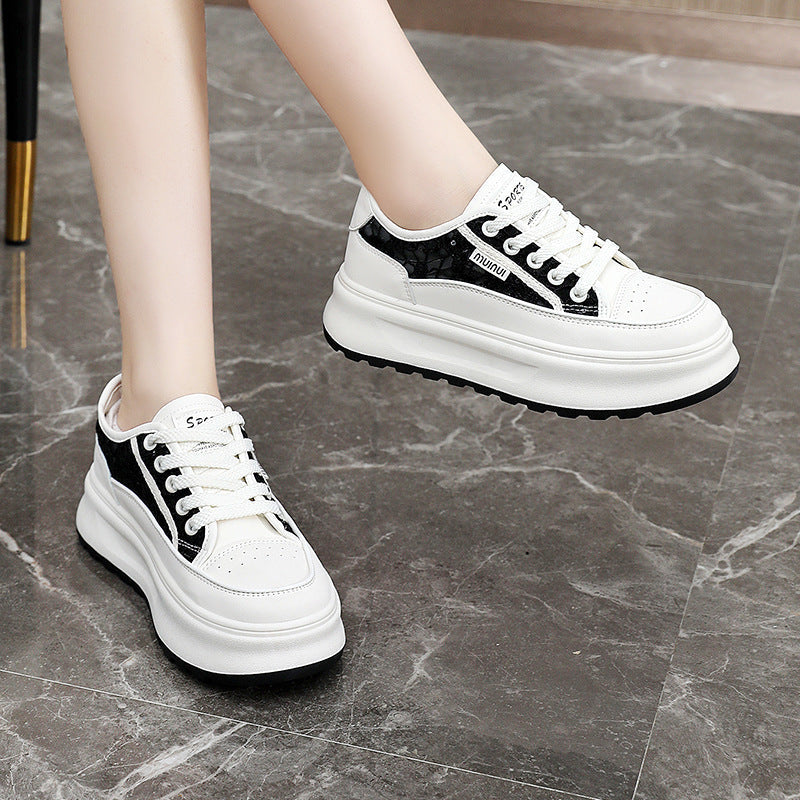 Damen Plateau Sneaker High Heel Sportschuh Trendy