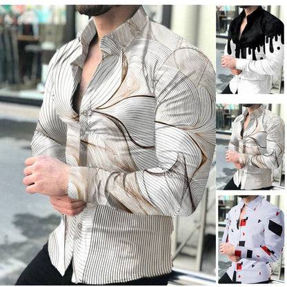 Herren Langarmshirt Grafikdruck Modern Berlin Style - BerlinGlamour