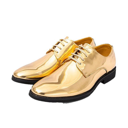 Damen Schnürschuhe Elegante Glänzend Schwarz
