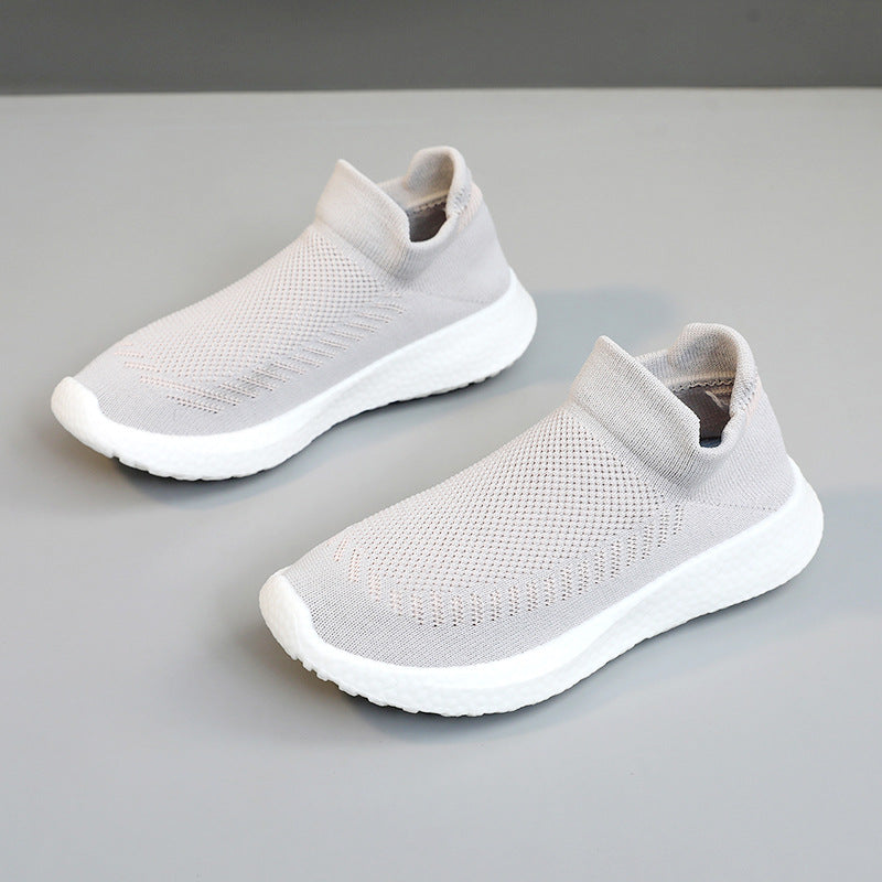 Damen Sneaker Atmungsaktiv Slip-On Schuhe Bequem