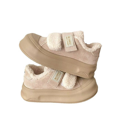 Damen Sneaker Komfortabel Weich Fleece Innenfutter