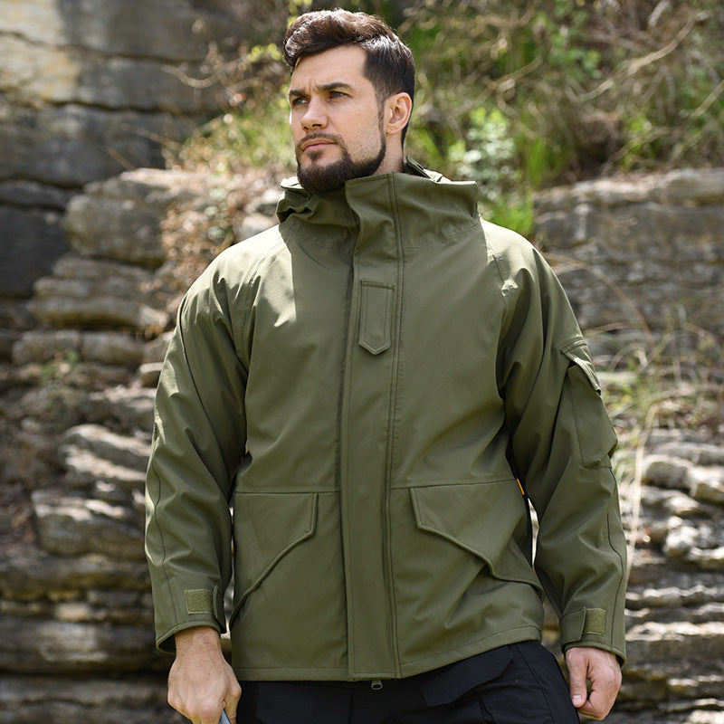 Wetterfeste Herrenjacke Camouflage Outdoor - BerlinGlamour