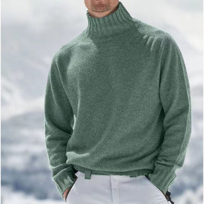 Herren Rollkragenpullover aus Merinowolle mit Struktur Optik