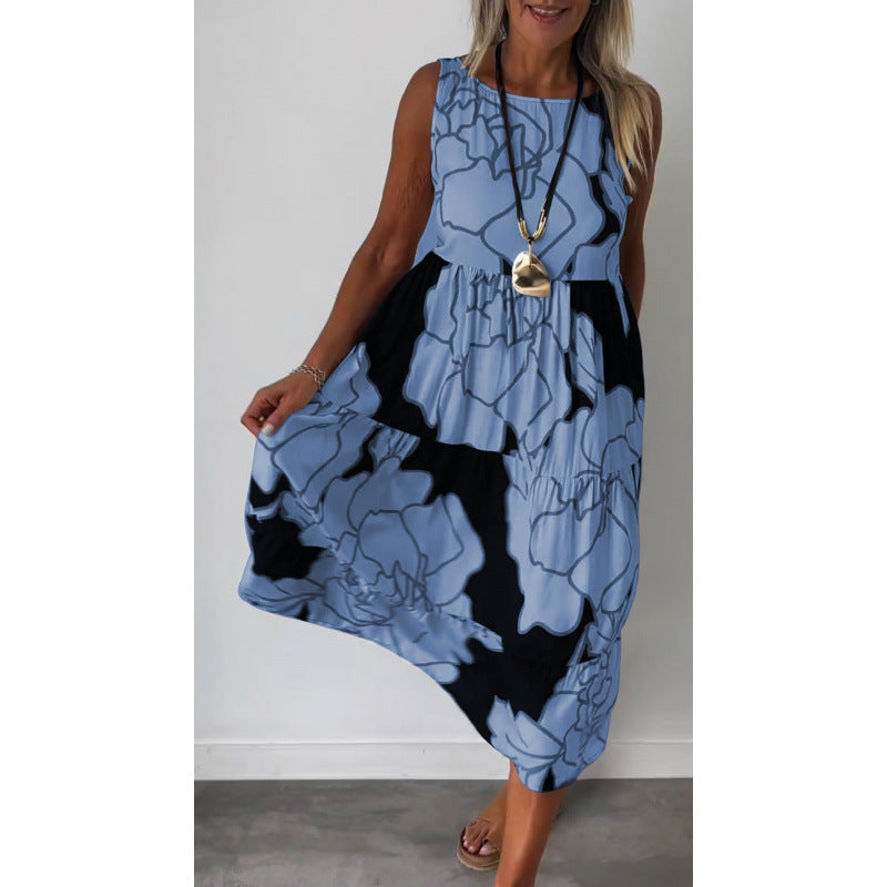 BerlinGlamour Modisches Trägerkleid mit Print