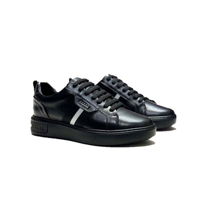 Damen Sneaker Lederschuhe Modern Trendy Schwarz