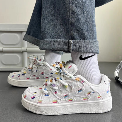 Damen Sneaker Bunt Trendig Sportlich