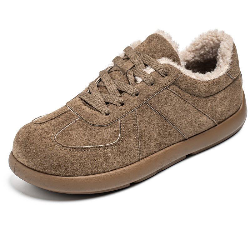 Damen Halbschuhe Bequem Kunstfell Futter Winterstil