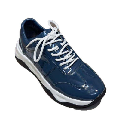 Damen Sneaker Sportlich Mit Glanzverschluss