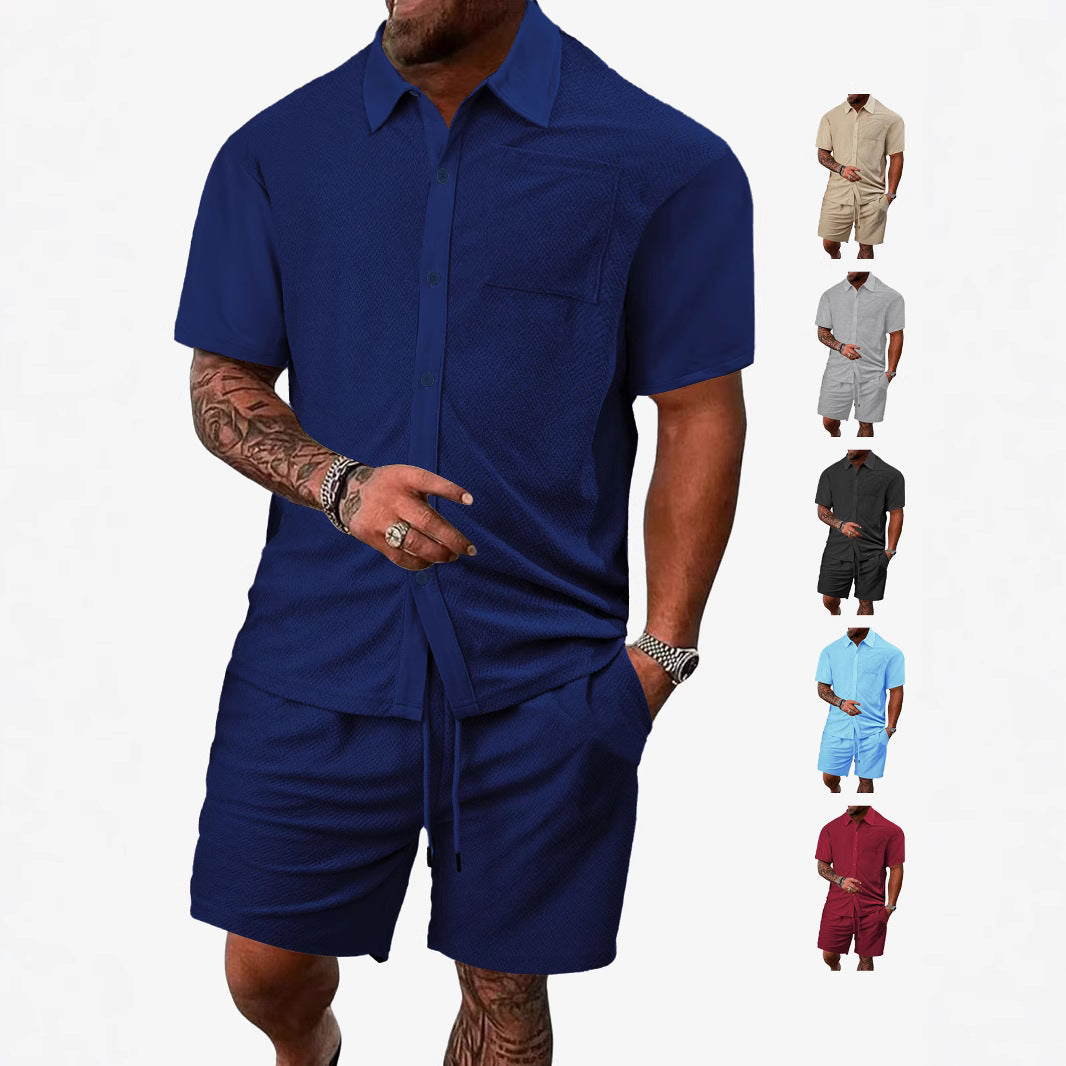 Herren Sportshirt und Shorts Set Atmungsaktiv Freizeit