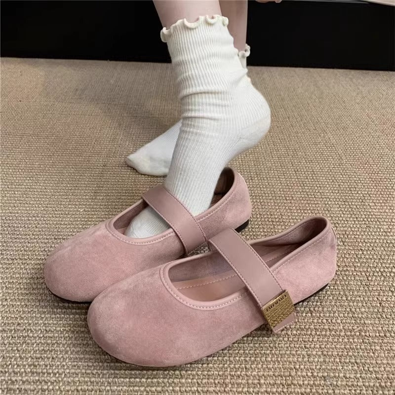 Damen Ballettschuhe Bequem Elegant Mit Riemen