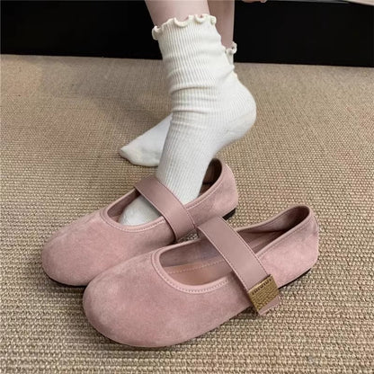 Damen Ballettschuhe Bequem Elegant Mit Riemen