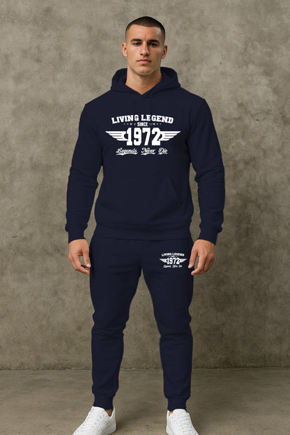 Herren Joggingset Hoodie und Hose Mit Trend Druck Berlin