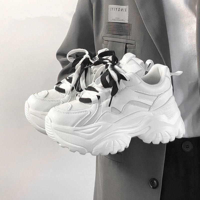Damen Sneaker Chunky Sportlich Modisch Weiß - BerlinGlamour