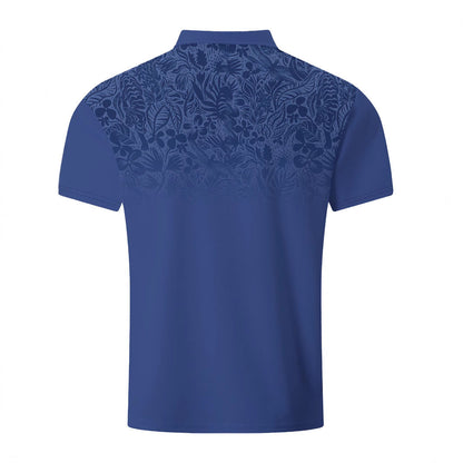 Herren Poloshirt Blumenmuster Atmungsaktiv Sommer