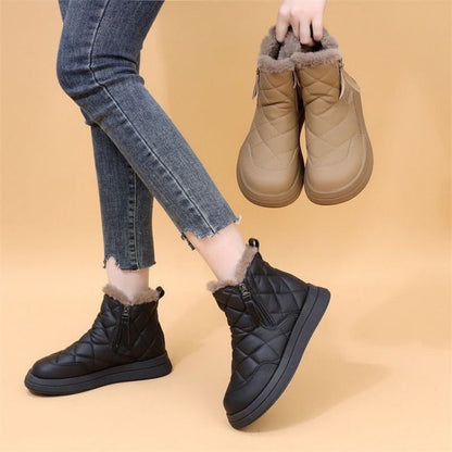 Damen Winterstiefel Warm Isoliert mit Reißverschluss