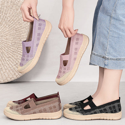 Damen Sneaker Komfortabel Luftig Durchbrochenes Design