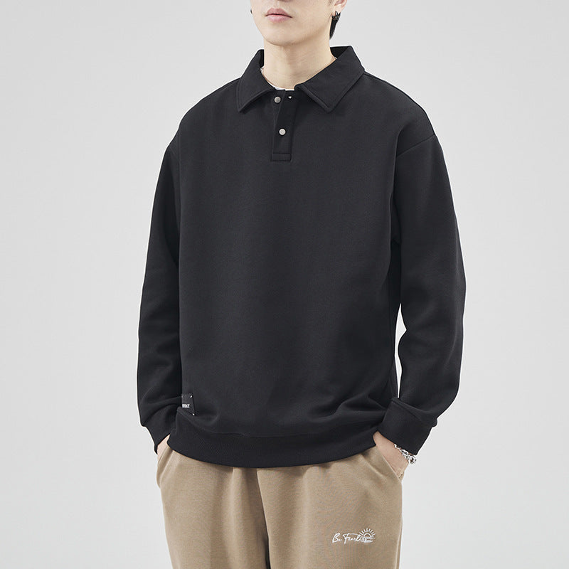 Herren Pullover Polokragen Sweater Hochwertig Lässig
