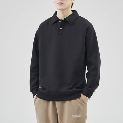 Herren Pullover Polokragen Sweater Hochwertig Lässig