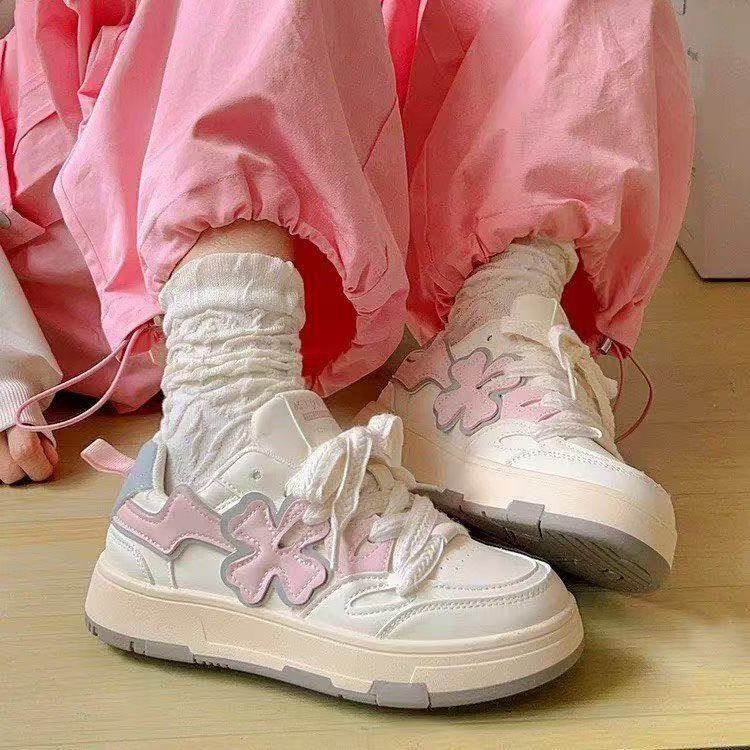 Damen Sneaker Blumen Muster Komfort Schuhe Sportlich - BerlinGlamour