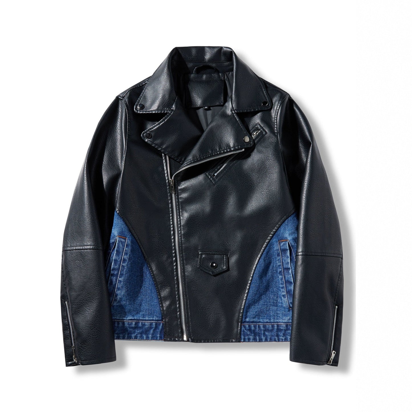 Herren Lederjacke Jeans Kombi Modern Urban