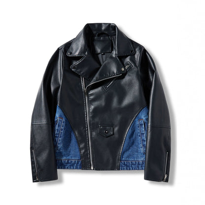 Herren Lederjacke Jeans Kombi Modern Urban
