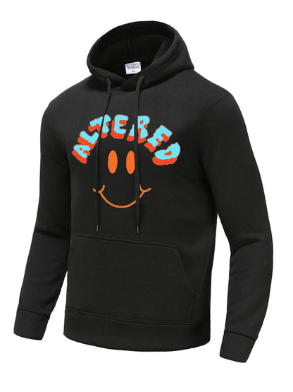 Herren Pullover Kapuze Smiley Print Bequem Modern