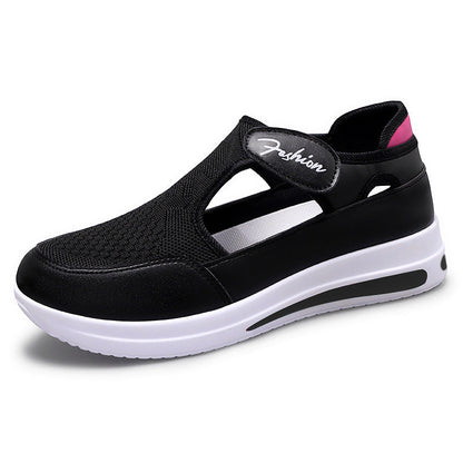 Damen Sneaker Bequem Freizeitschuhe Klettverschluss Sportlich