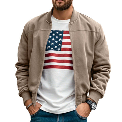 Männer Bomberjacke Modern mit Taschen Weich