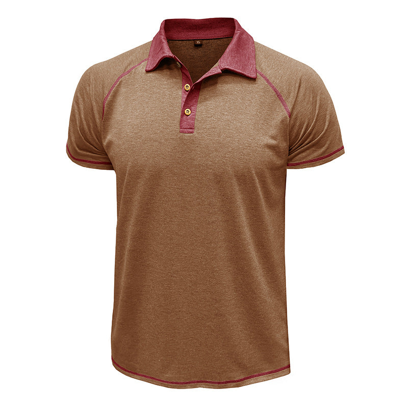 Herren Polohemd Sportlich Kontrastkragen Modern