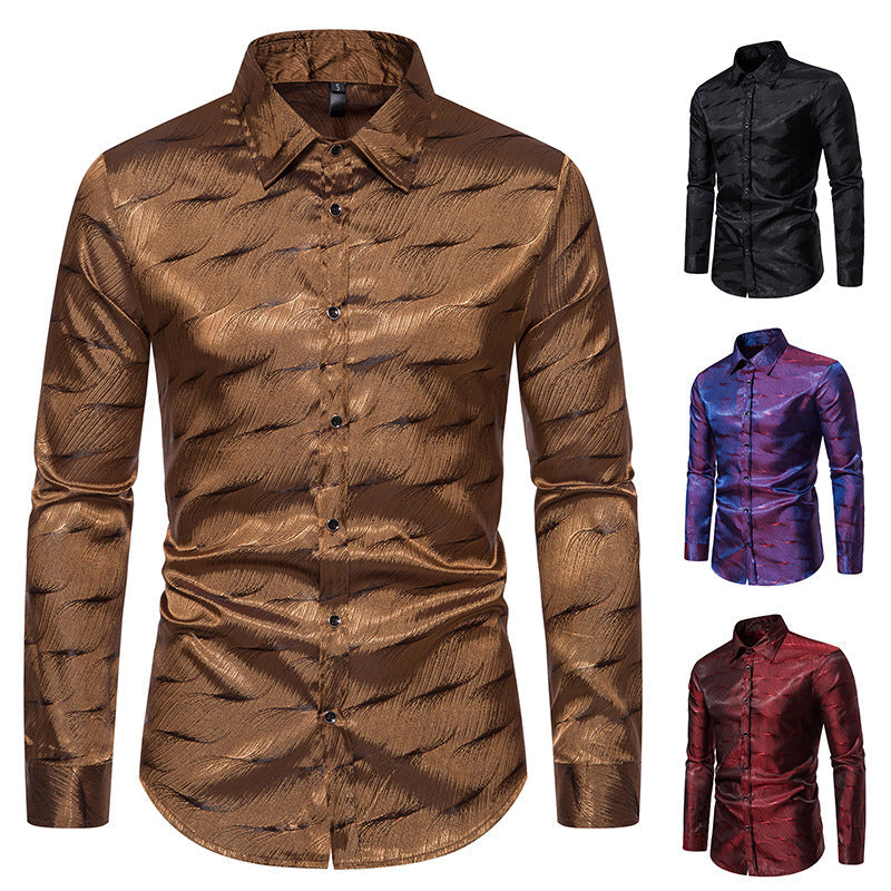 Herren Hemd Elegant Strukturmuster Berlin Stil - BerlinGlamour