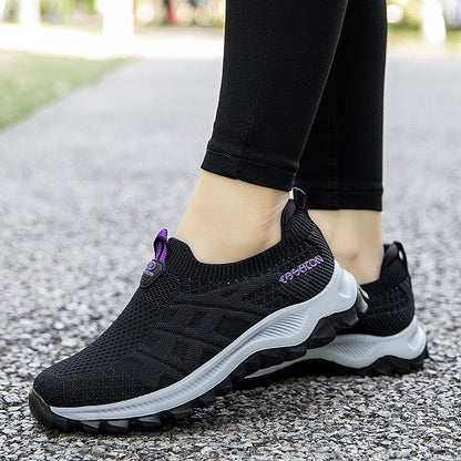 Damen Laufschuhe Komfortabel Atmungsaktiv Slip-On Sneaker