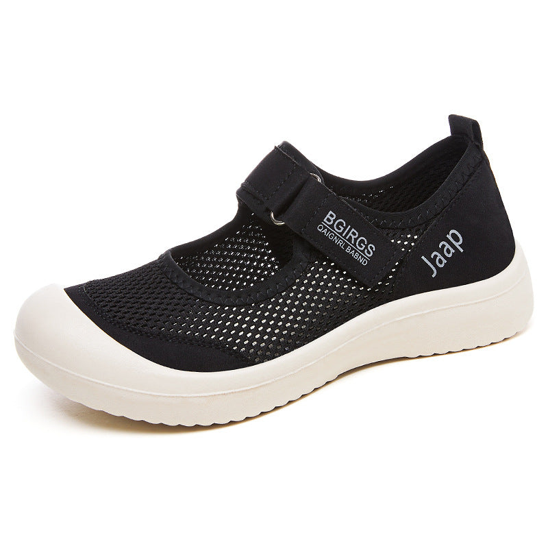 Damen Sandalen Atmungsaktiv Klettverschluss Elastisch Bequem