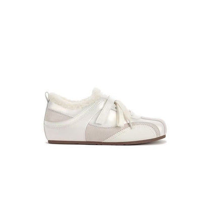 Damen Sneaker Schnürsenkel Sportlich Kuschelig