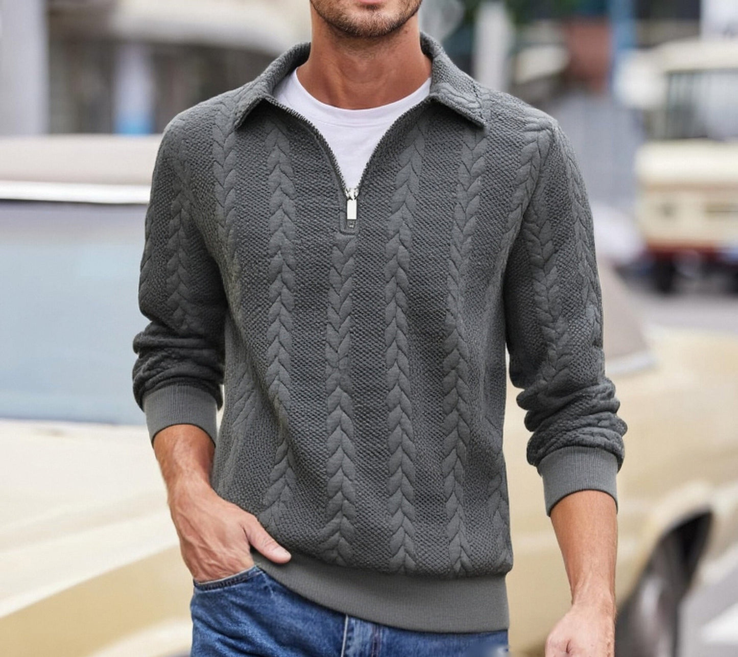 Herren Pullover Lässig Hochwertig Strick