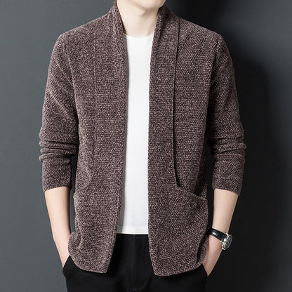 Herren Strickjacke Modern Kuschelig Hochkragen