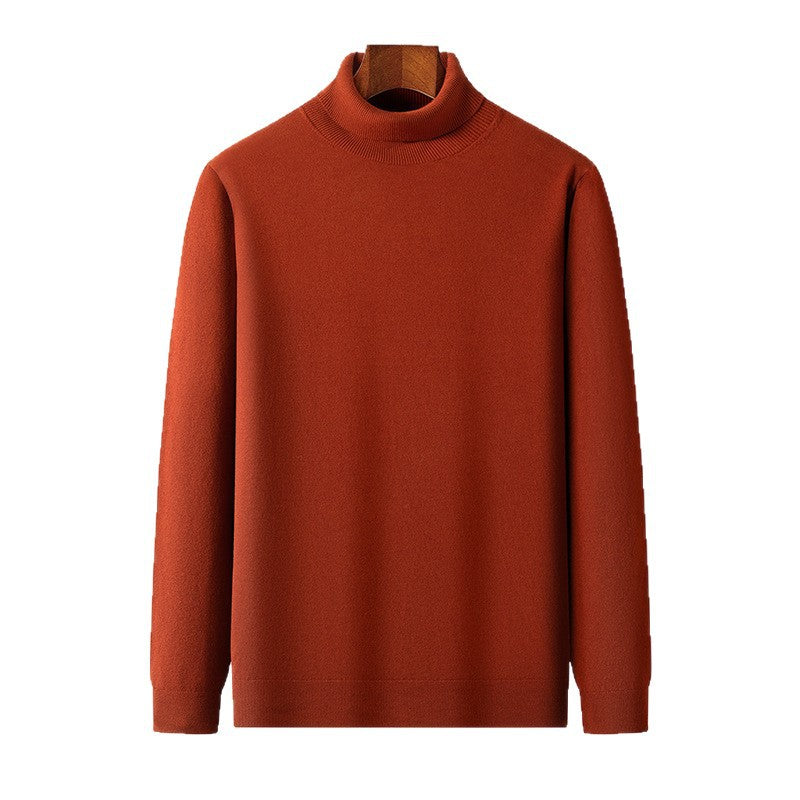 Herren Rollkragenpullover Feinwolle Elegantes Design