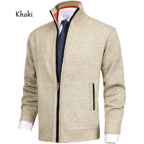 Herren Strickjacke Modern Hochkragen Elegantes Design