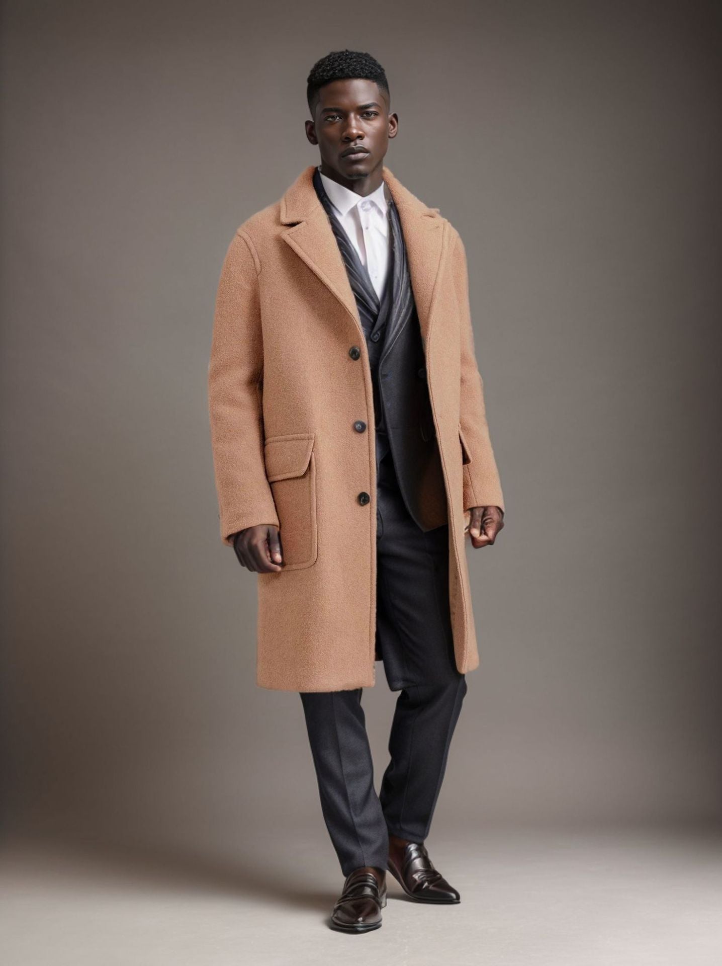 Herren Longcoat Eleganter Zeitloser Mantel Berlin