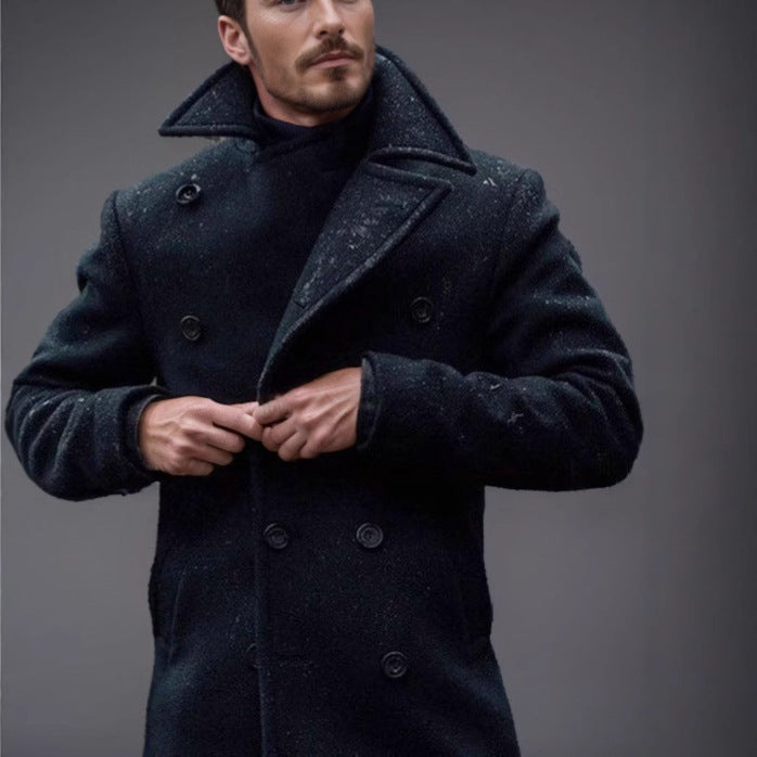 Herren Mantel Woll-lang Elegant Berlin Stil