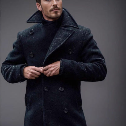 Herren Mantel Woll-lang Elegant Berlin Stil