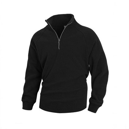 Herren Fleece Pullover mit Halbem Reißverschluss Berlin-Glamour