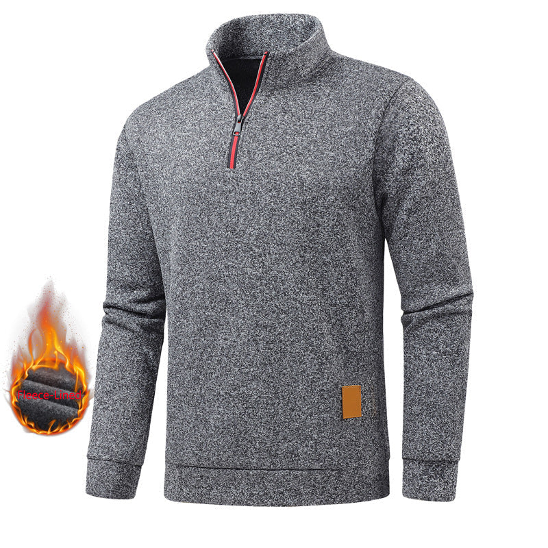 Herren Fleece-Pullover Warm Halbzipp Versand