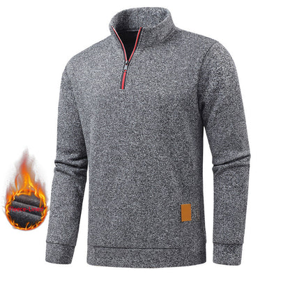 Herren Fleece-Pullover Warm Halbzipp Versand