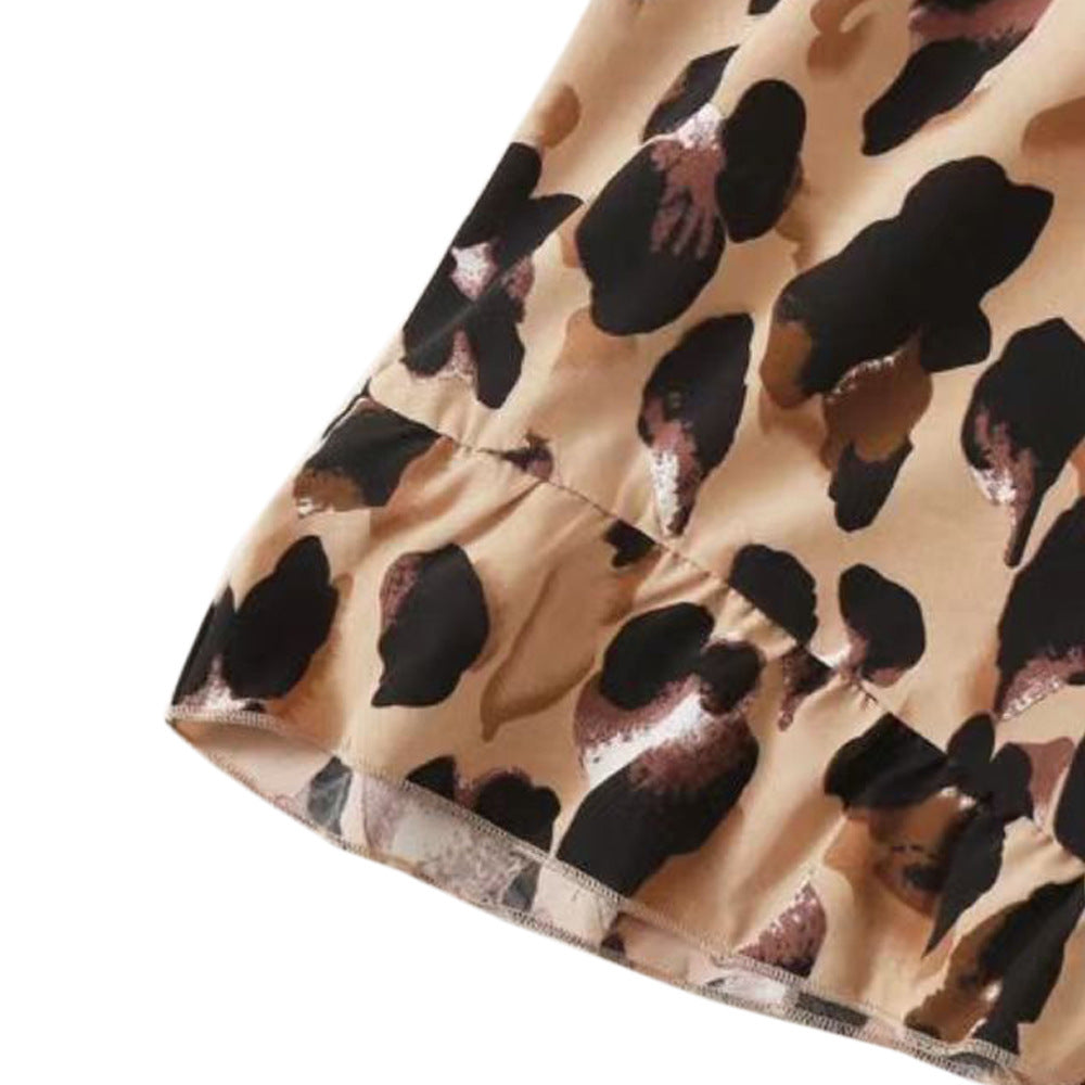 Ärmelloser Damen Jumpsuit Tiermuster Mit Trägern