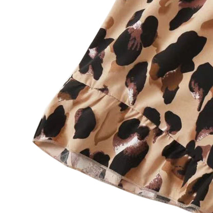 Ärmelloser Damen Jumpsuit Tiermuster Mit Trägern